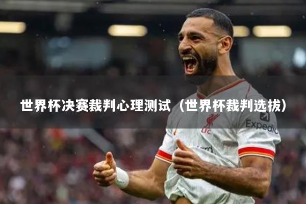 世界杯決賽裁判心理測試（世界杯裁判選拔）